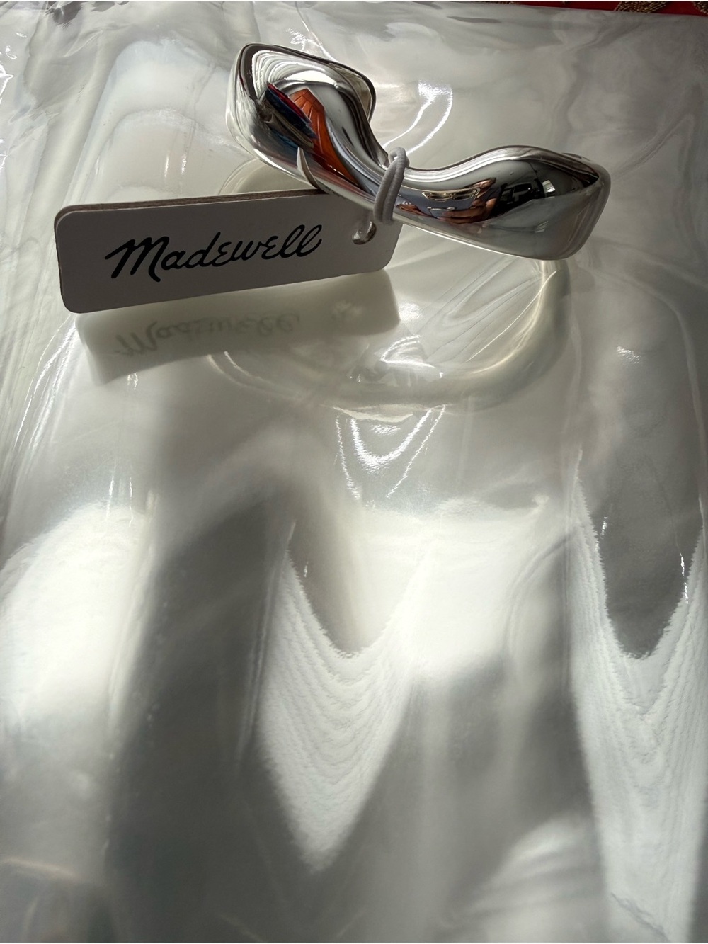 Madewell Polished Silver Sculptural Cuff Bracelet - Picture 2 of 11
